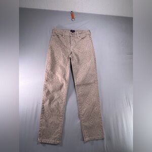 Women’s Nydj Lyft Tuck Technology Brown Designer Jeans Size 2 #853